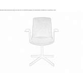 Chair with 4-star base with armrests Holic