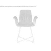 Upholstered chair with armrests and a metal cross base Malino