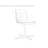 Leather swivel chair with 4-star base Bihorel