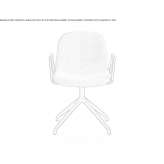 Swivel chair on trestles with armrests Duezce