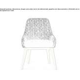 Fabric upholstered chair with integrated cushion Illorai