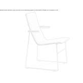 Polyurethane chair based on a sled with armrests Berloz