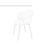 Fabric chair with armrests Fritch