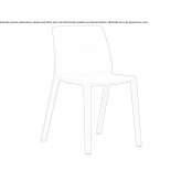 Stackable polymer chair Arnesano