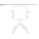 Polypropylene chair with armrests Falze