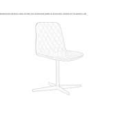 Swivel, upholstered leather chair with 4-star base Azov