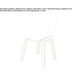 Polypropylene chair with armrests and beech wood base Arguedas