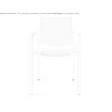 Fabric chair with stackable armrests Mournies