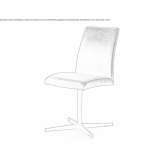 Upholstered leather chair with a 4-star base Soliers