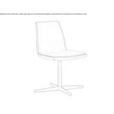 Upholstered leather chair with a 4-star base Munxar