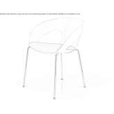 Polycarbonate chair with open backrest Otelec
