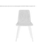 Upholstered chair with a wooden structure and 4 conical legs Malino