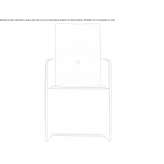 Wooden chair on supports with armrests Berloz