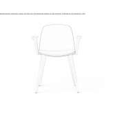 Polypropylene chair with armrests Gaiano