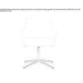Chair with 4-star base with armrests Tupiza
