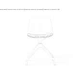 Polypropylene trestle chair with integrated cushion Gaiano