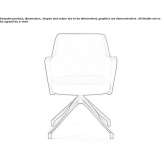 A trestle chair with armrests Filandia