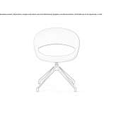 Obrotowe krzesło z tworzywa sztucznego na kozłach Egeln
