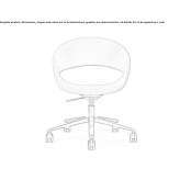Swivel chair on wheels Egeln