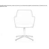 Chair with 4-star base with armrests Filandia
