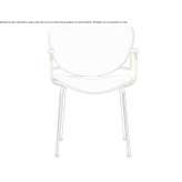 Fabric chair with armrests Llanarth