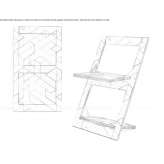 Folding plywood chair Gaviao