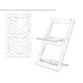 Folding plywood chair Gaviao