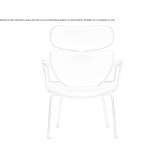 Leather chair with armrests Candir