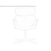 Nabuk swivel chair with armrests Candir
