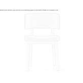 Fabric upholstered chair with open backrest Wrist