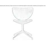 Swivel fabric chair on trestles Llanarth