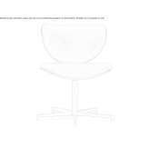 Leather swivel chair with a five-star base Llanarth