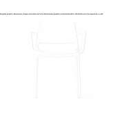 Polypropylene garden chair with armrests Portici