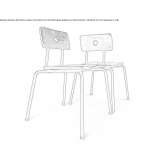 Stackable chair made of steel and wood Menilles