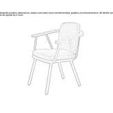 Chair upholstered in fabric with armrests Olpiny
