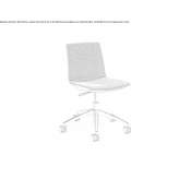 Upholstered chair with a five-star base Asker