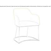 Fabric chair based on a sleigh with armrests Blaibach