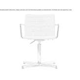 Fabric reception chair with 4-star base and armrests Orillia