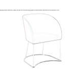 Reception chair with a sleigh-shaped base Radstadt