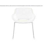 Fabric chair based on a sleigh with armrests Massagno