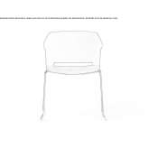 Polypropylene chair based on a sled with armrests Chalampe
