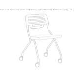 Folding plastic chair on wheels Grone