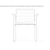 Upholstered chair made of eco-leather with armrests Frouzins