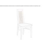 Beech chair with high backrest Zaragoza