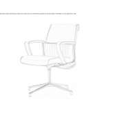 Krzesło recepcyjne z 4-ramienną podstawą z podłokietnikami Coaling