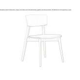 Stackable beech chair with integrated cushion Heyburn