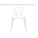 Upholstered steel chair Karalar