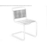 Cantilever Corten™ chair and tanned leather Albiolo