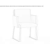 Leather chair with armrests Gelenau