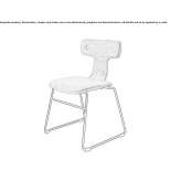 A chair based on a sleigh with an integrated cushion Cumaribo
